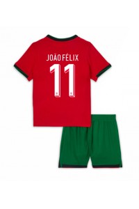 Fotbalové Dres Portugalsko Joao Felix #11 Dětské Domácí Oblečení ME 2024 Krátký Rukáv (+ trenýrky)